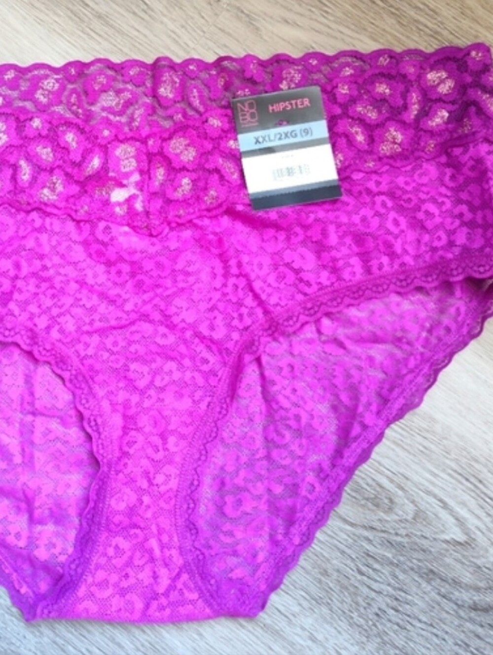 🆕Women's Lace Hipster Panty - Bright Magenta Sz 2X
